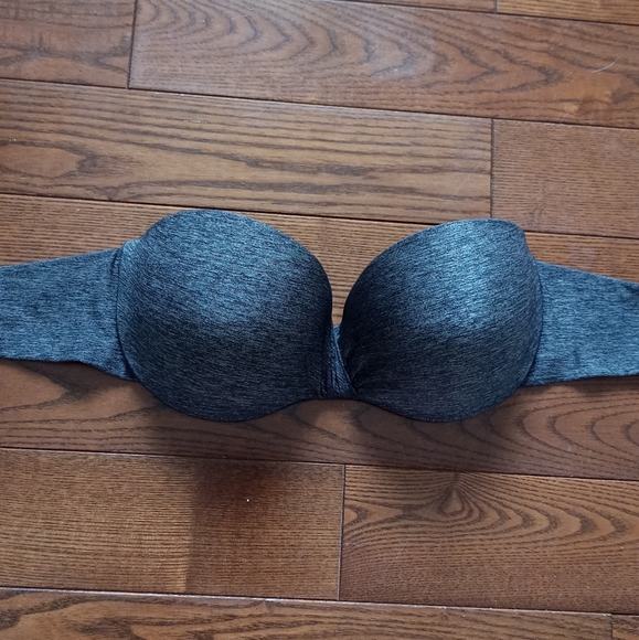 36B La Senza Bodykiss grey strapless push up bra